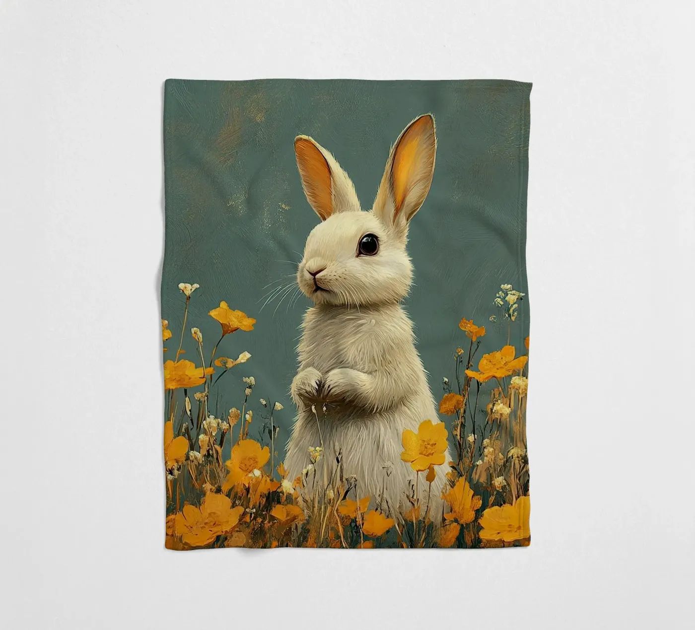 Rabbit fleecedeken van Nikis Art Studio