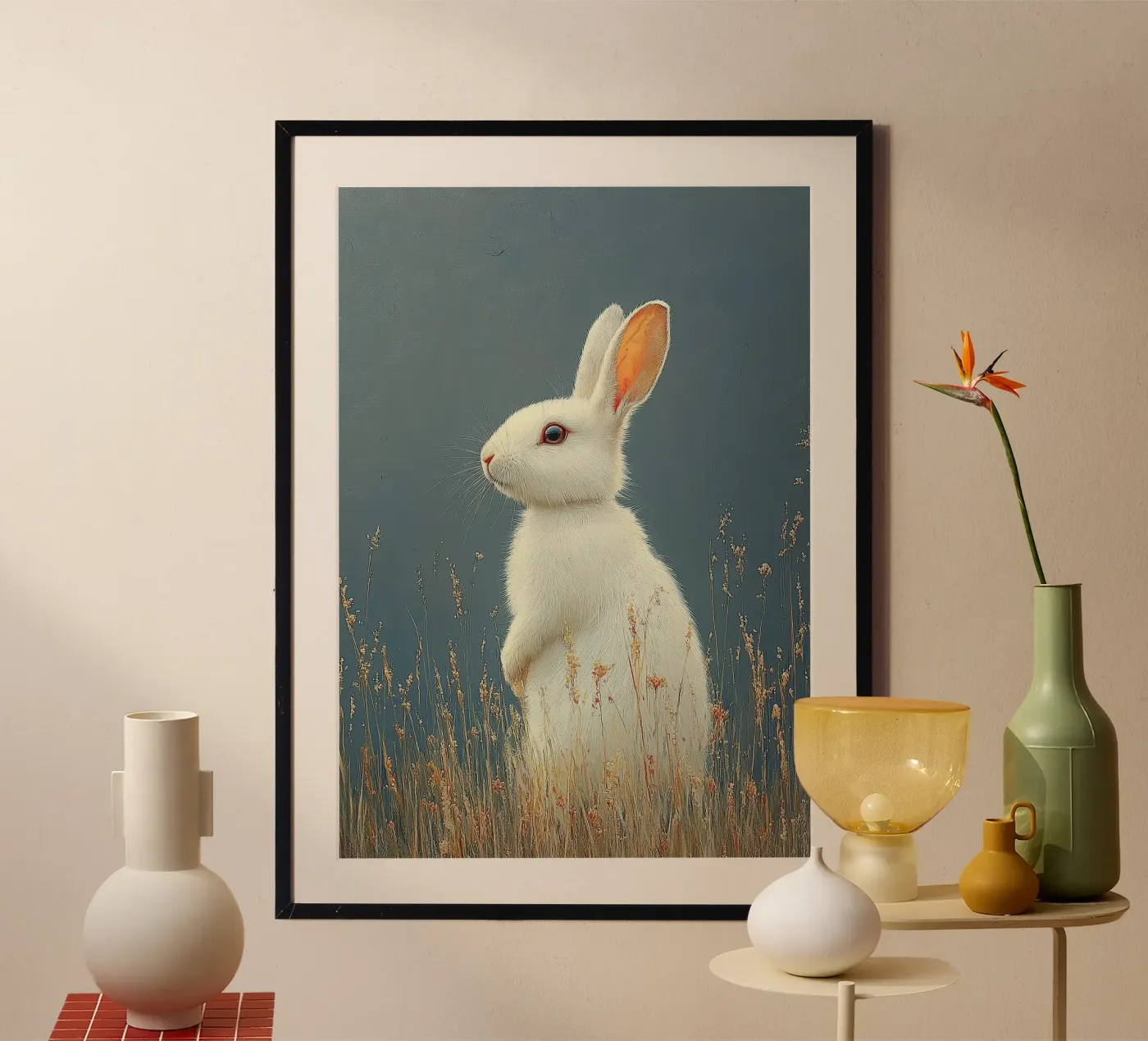 Rabbit poster van Nikis Art Studio