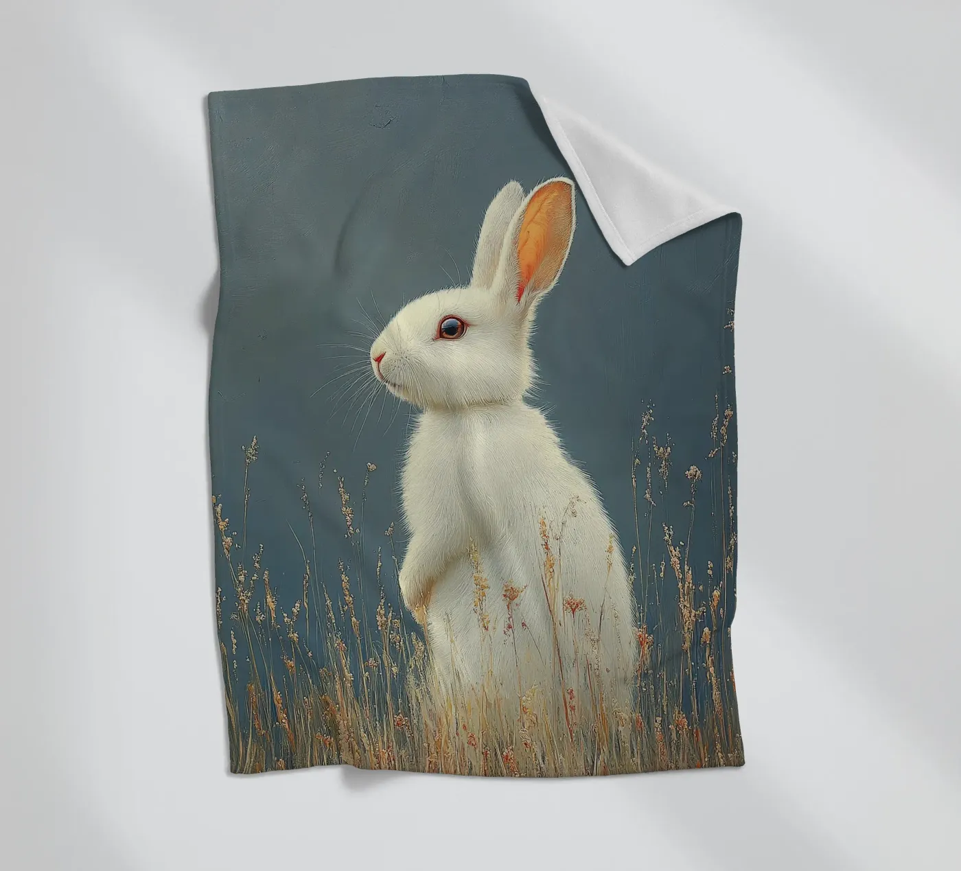 Rabbit Fleecedecke von Nikis Art Studio