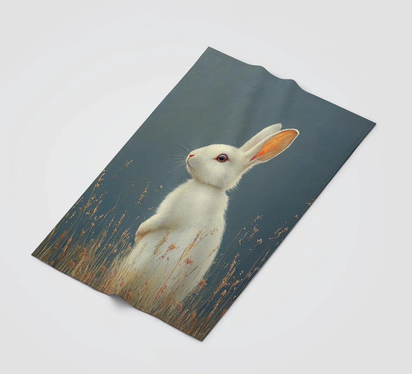 Rabbit Fleecedecke von Nikis Art Studio