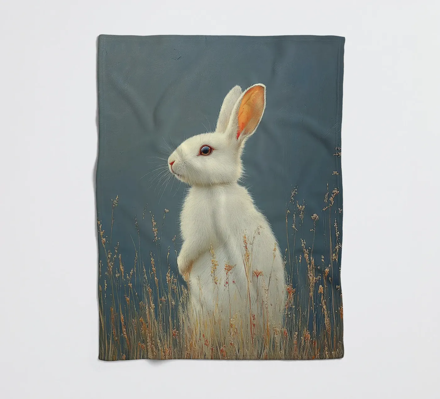 Rabbit Fleecedecke von Nikis Art Studio