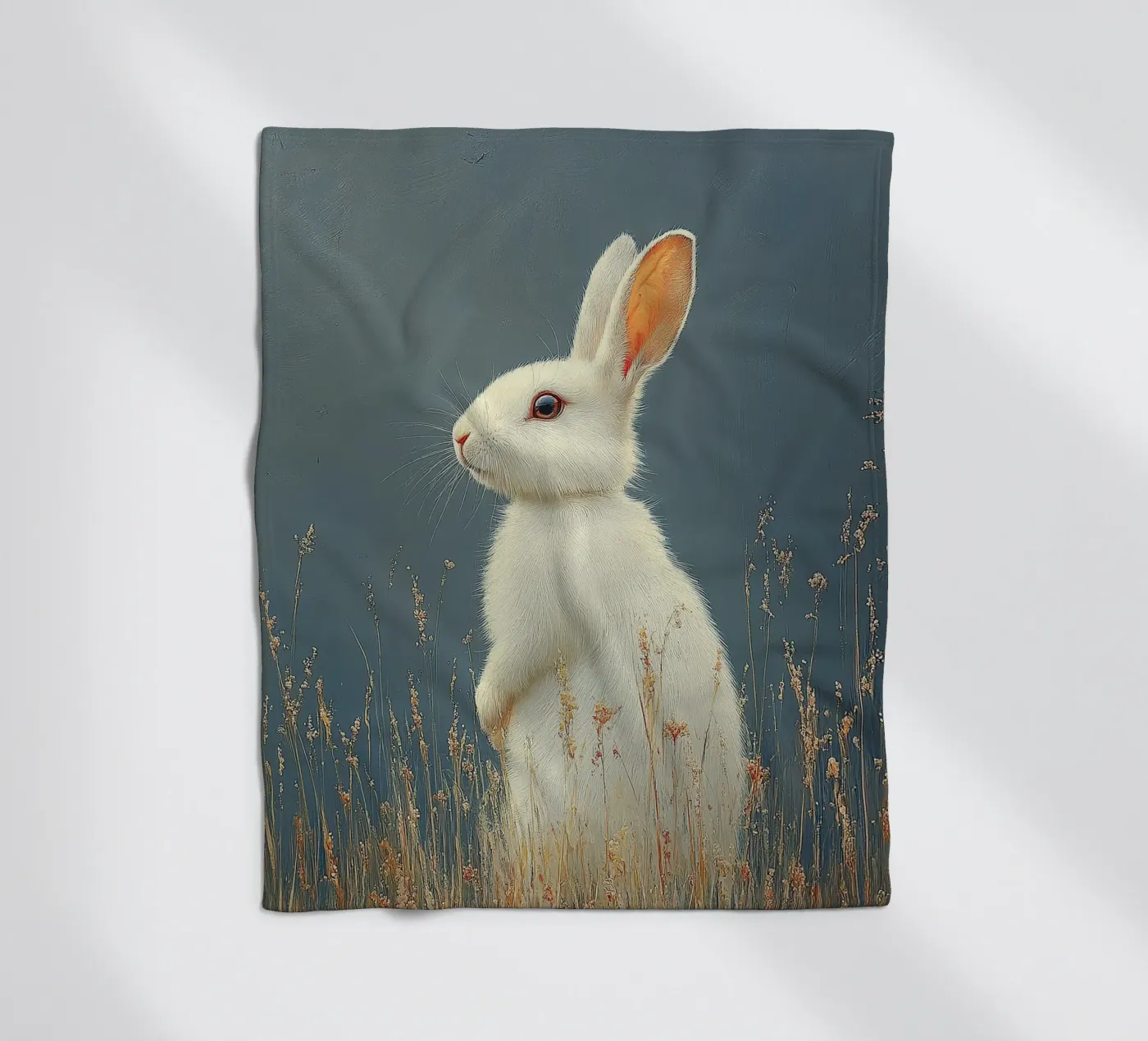 Rabbit Fleecedecke von Nikis Art Studio