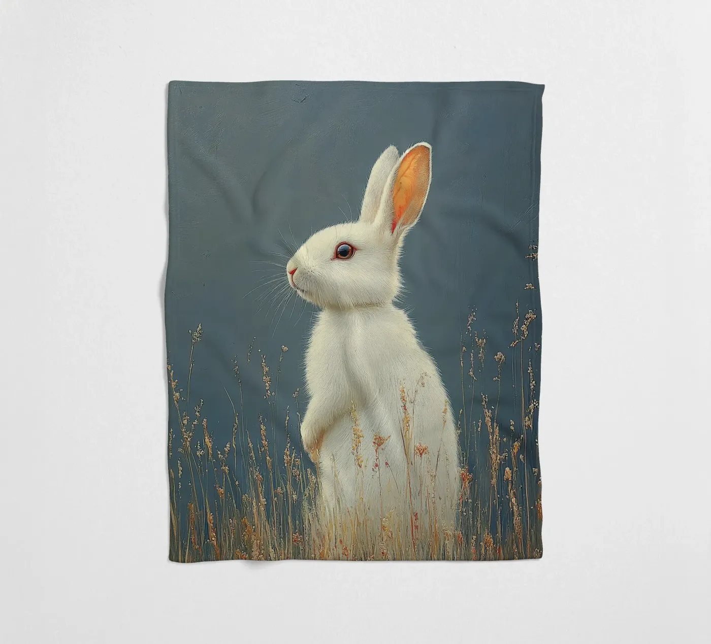 Rabbit Fleecedecke von Nikis Art Studio