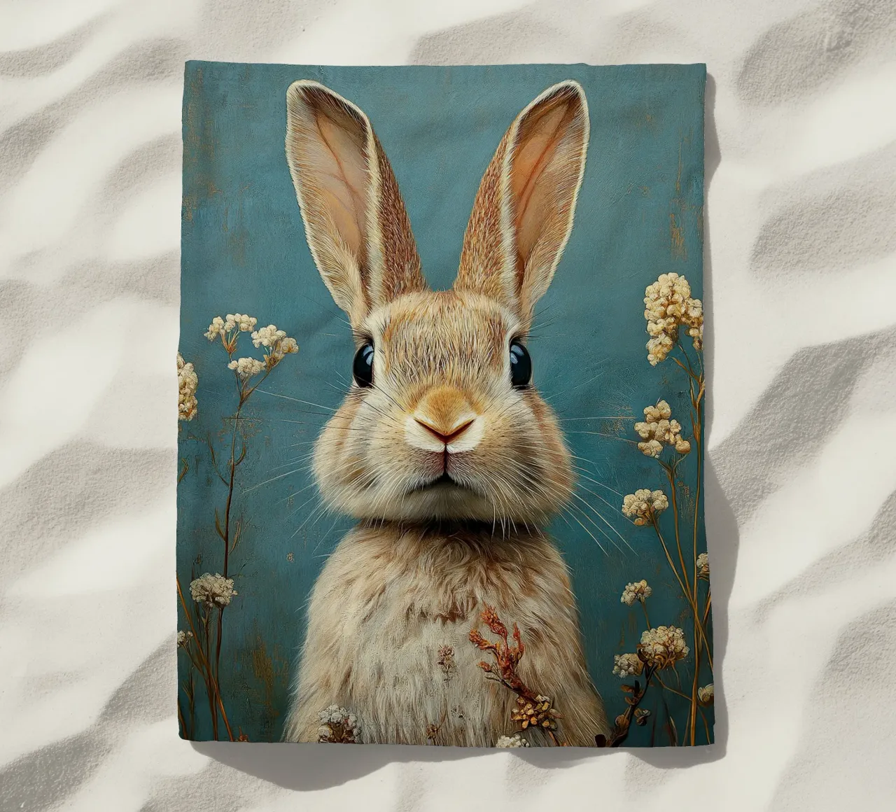 Konijn strandhanddoek van Nikis Art Studio