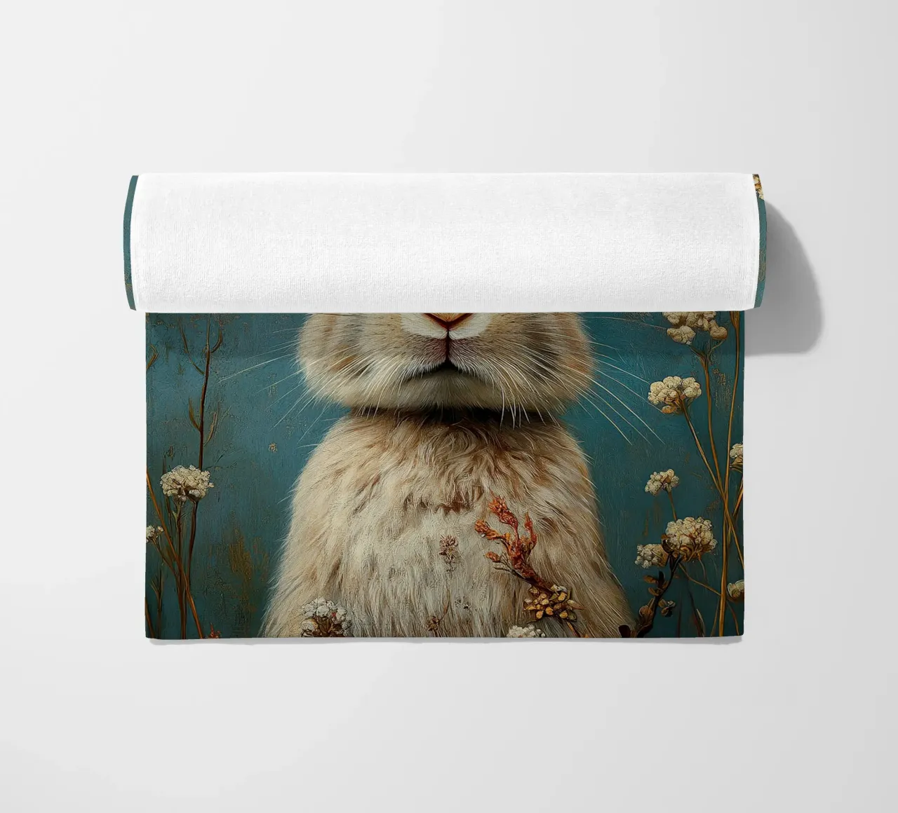 Konijn strandhanddoek van Nikis Art Studio