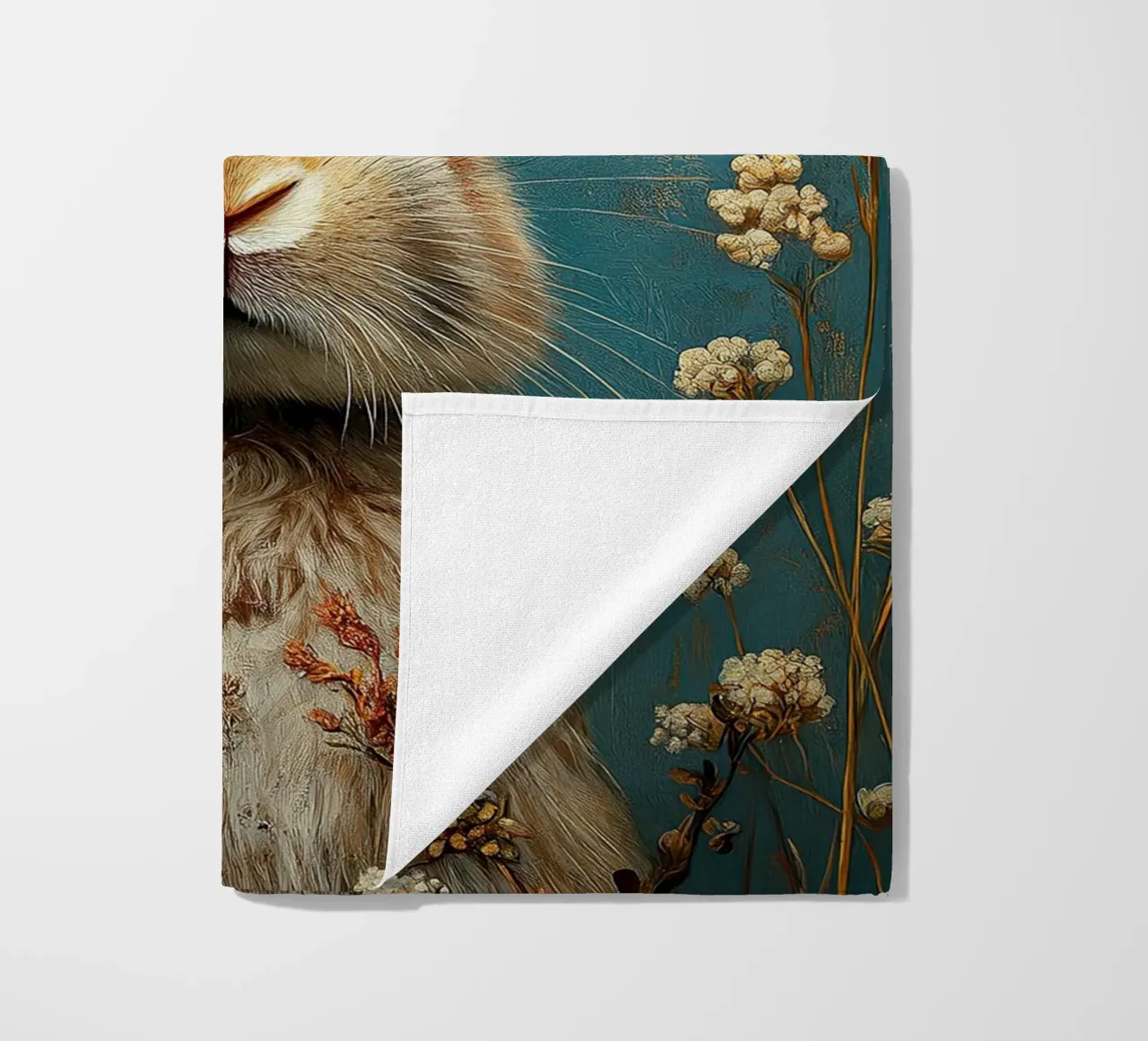 Konijn strandhanddoek van Nikis Art Studio