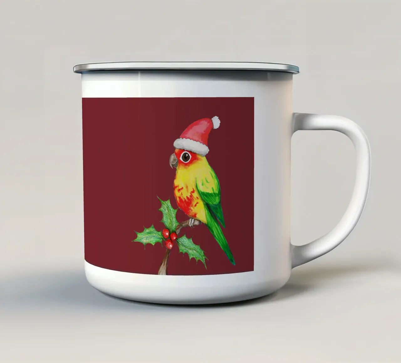Conuro del sole di Natale tazza in smalto da BwiseLizzy
