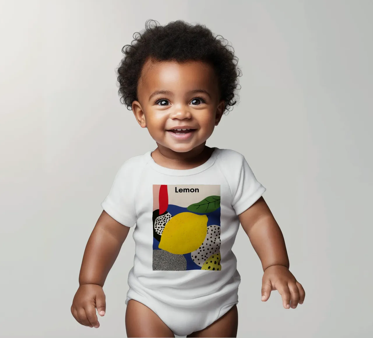 Citron Abstrait body bébé de Pop and Fruits - Affiches & posters