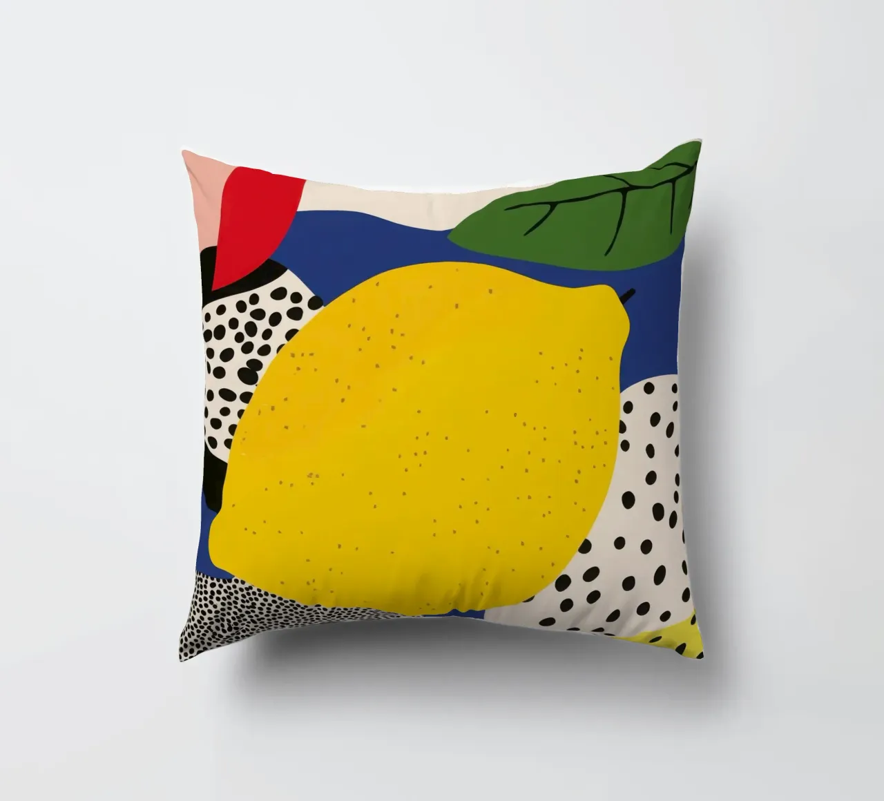 Citron Abstrait cuscino da Pop and Fruits - Affiches & posters