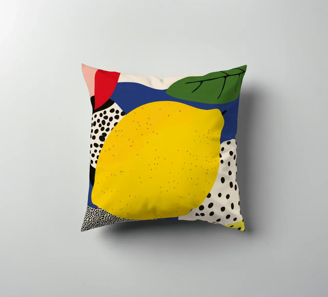 Citron Abstrait cuscino da Pop and Fruits - Affiches & posters