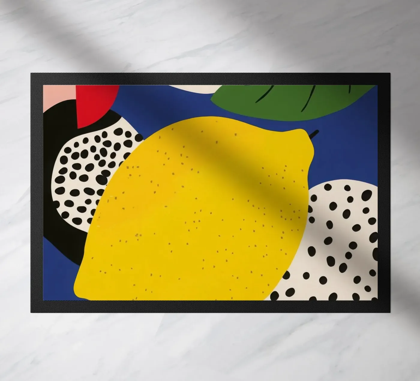 Citron Abstrait doormat by Pop and Fruits - Affiches & posters