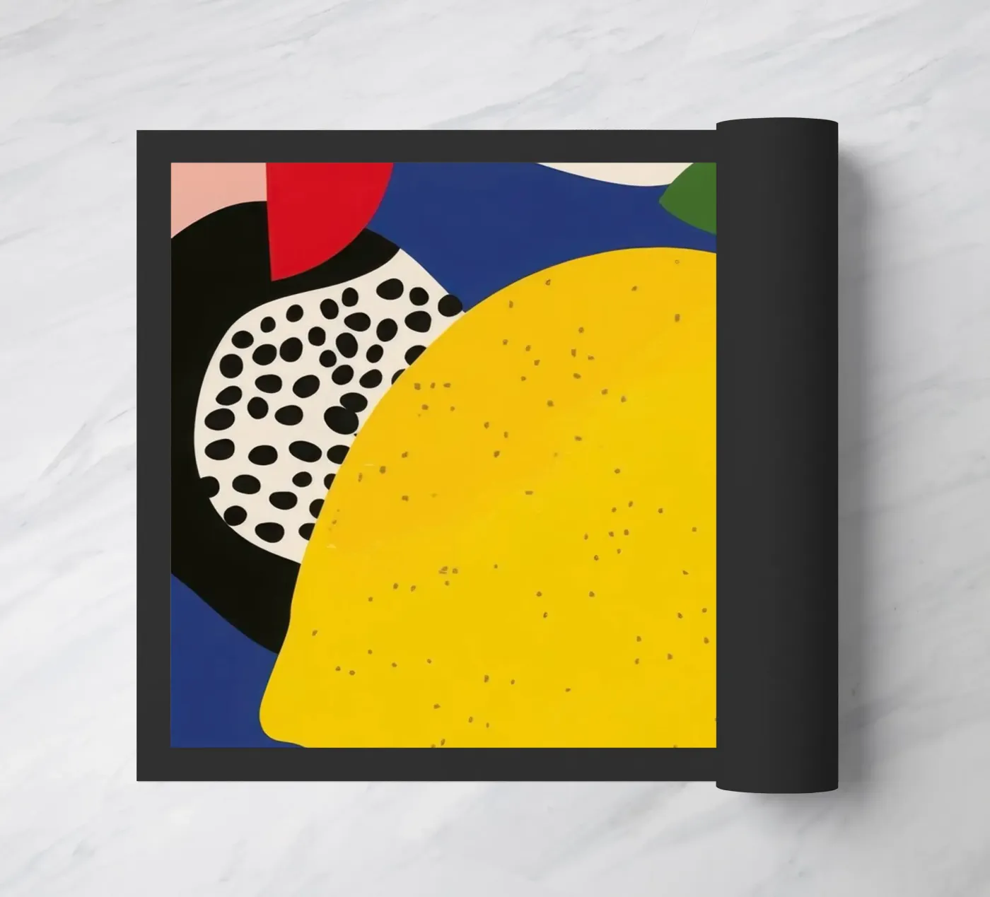 Citron Abstrait doormat by Pop and Fruits - Affiches & posters