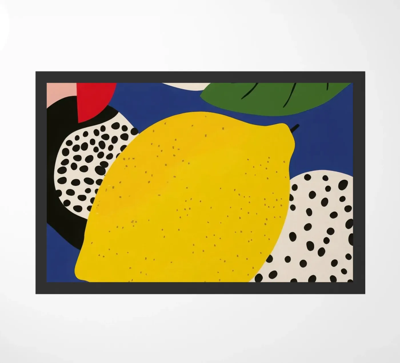 Citron Abstrait doormat by Pop and Fruits - Affiches & posters