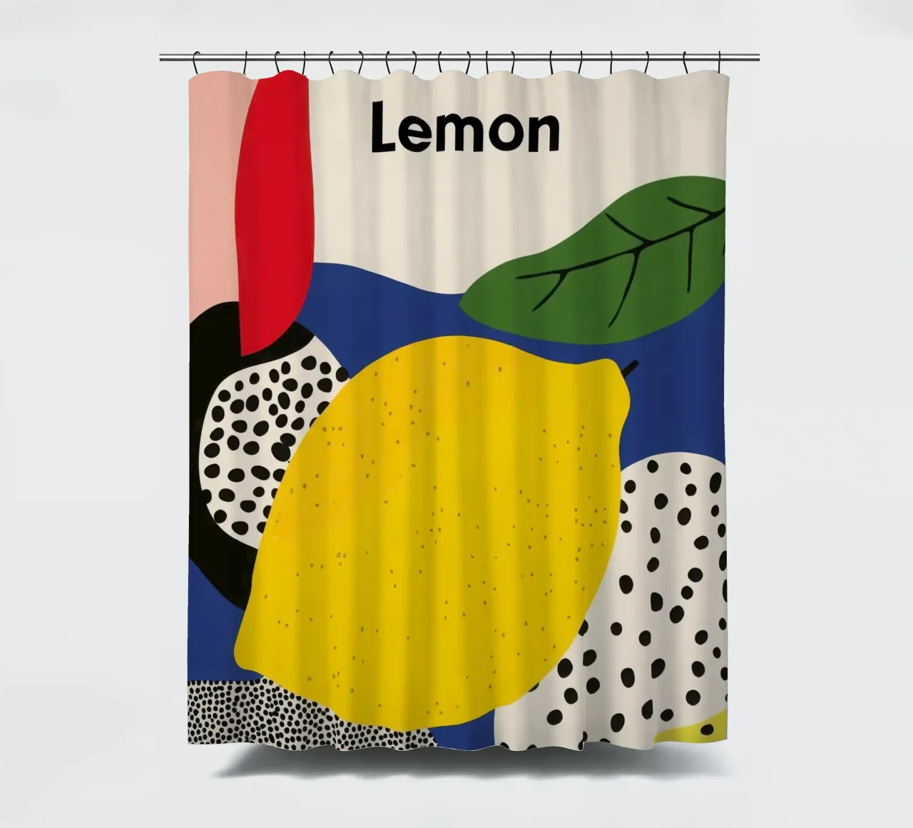 Zitrone Abstrait Duschvorhang von Pop and Fruits - Affiches & posters