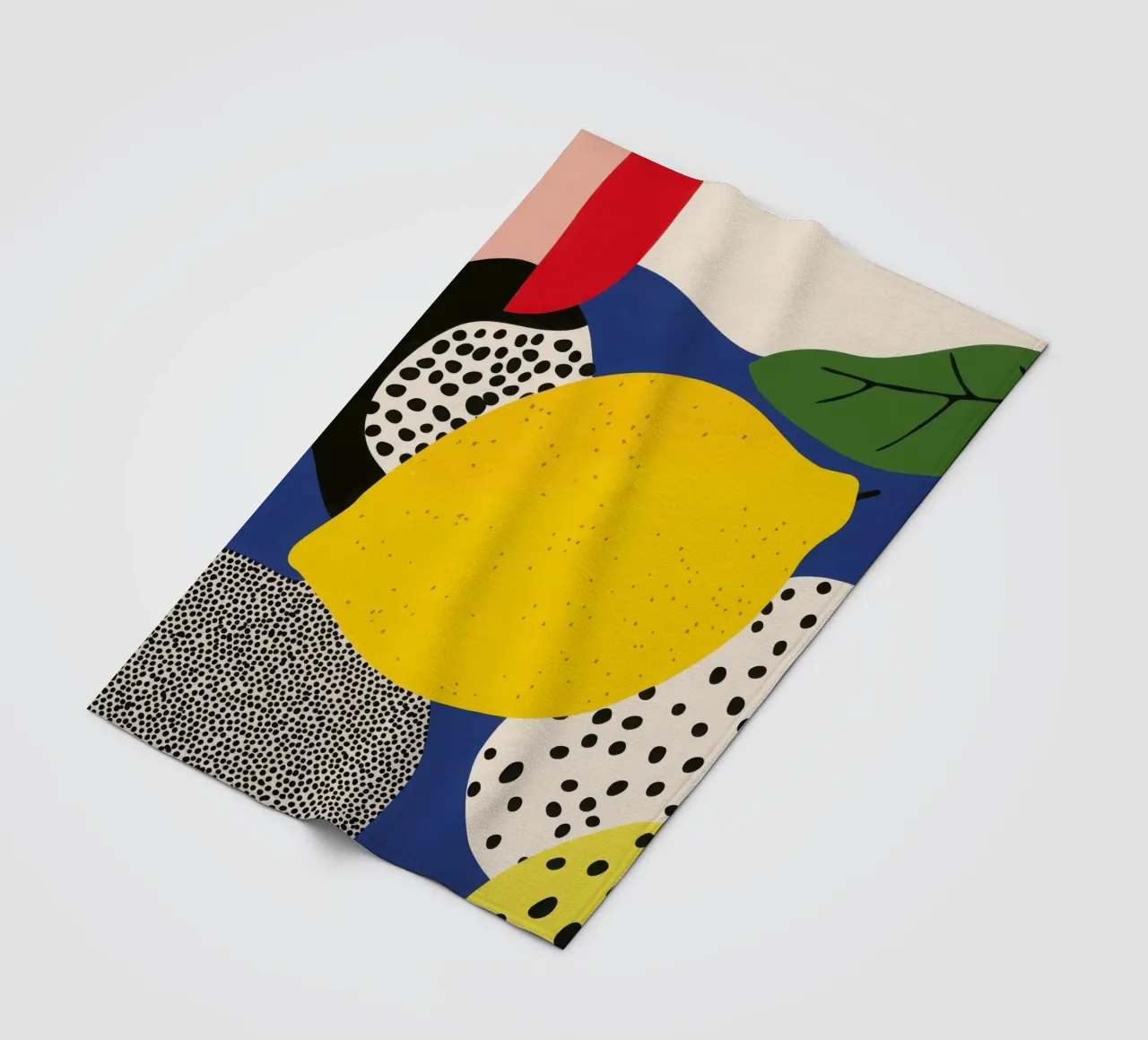 Zitrone Abstrait Fleecedecke von Pop and Fruits - Affiches & posters