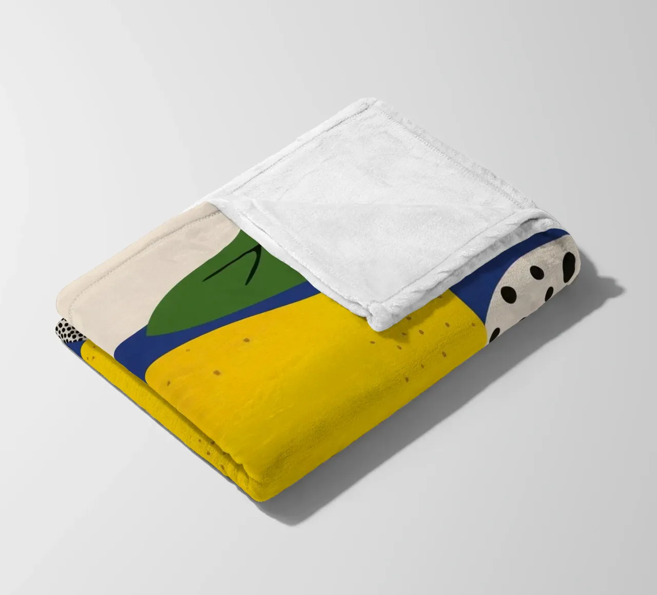 Zitrone Abstrait Fleecedecke von Pop and Fruits - Affiches & posters