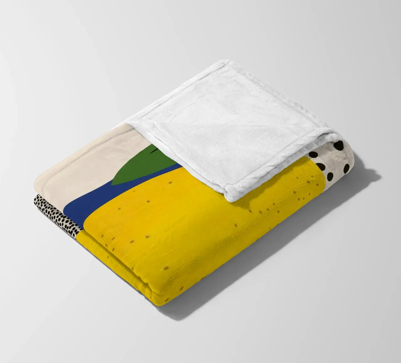 Zitrone Abstrait Fleecedecke von Pop and Fruits - Affiches & posters