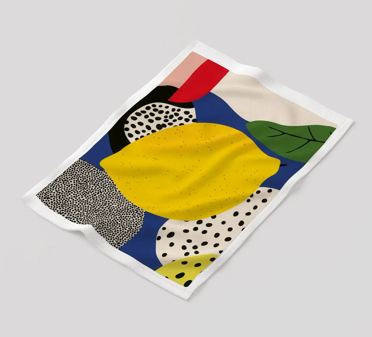 Zitrone Abstrait Fleecedecke von Pop and Fruits - Affiches & posters