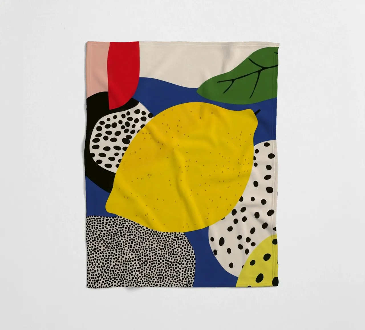 Zitrone Abstrait Fleecedecke von Pop and Fruits - Affiches & posters