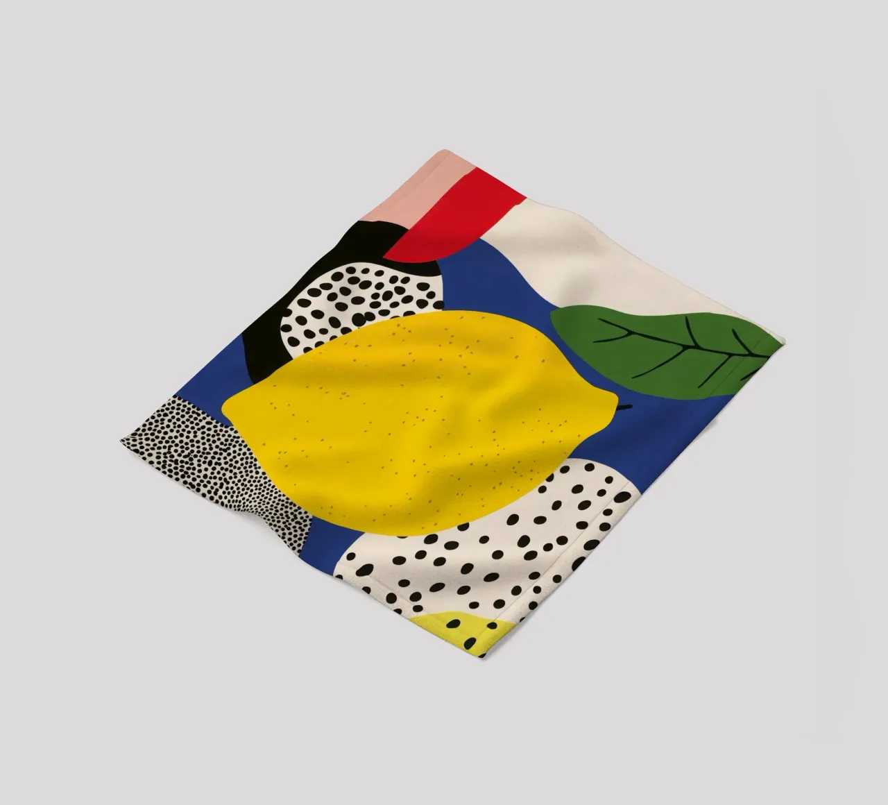 Zitrone Abstrait Fleecedecke von Pop and Fruits - Affiches & posters