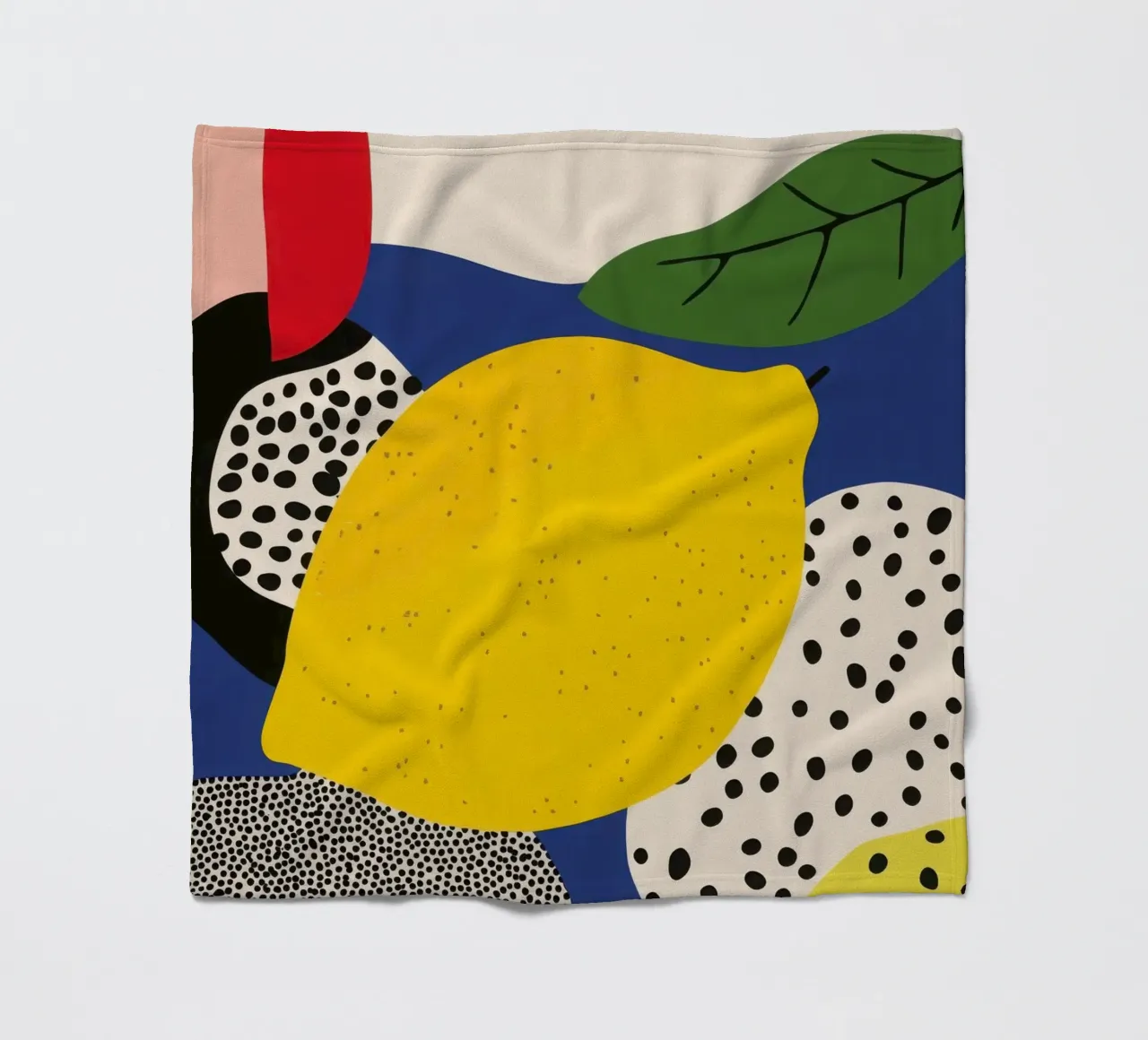 Zitrone Abstrait Fleecedecke von Pop and Fruits - Affiches & posters