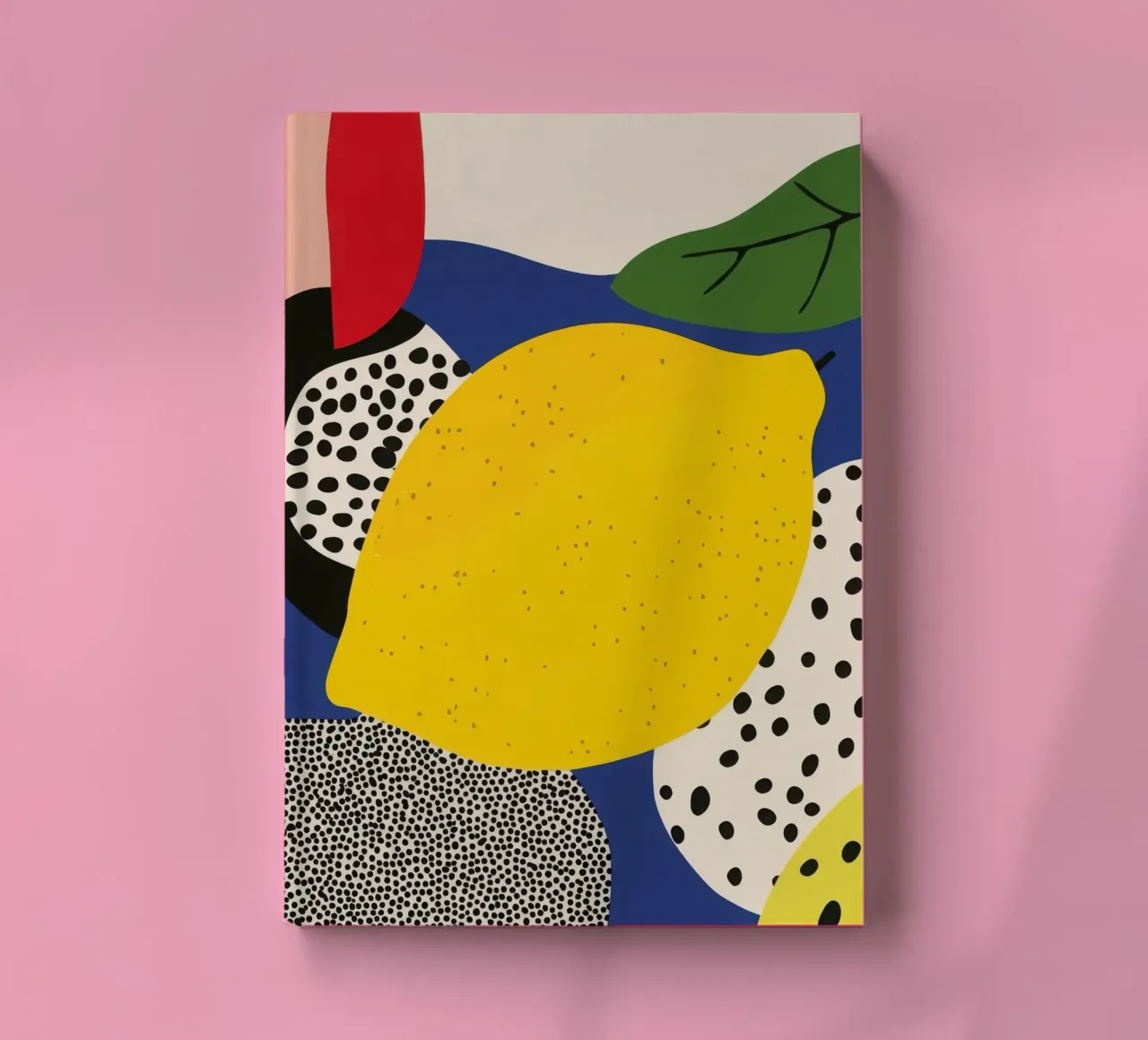 Citron Abstrait notebook by Pop and Fruits - Affiches & posters