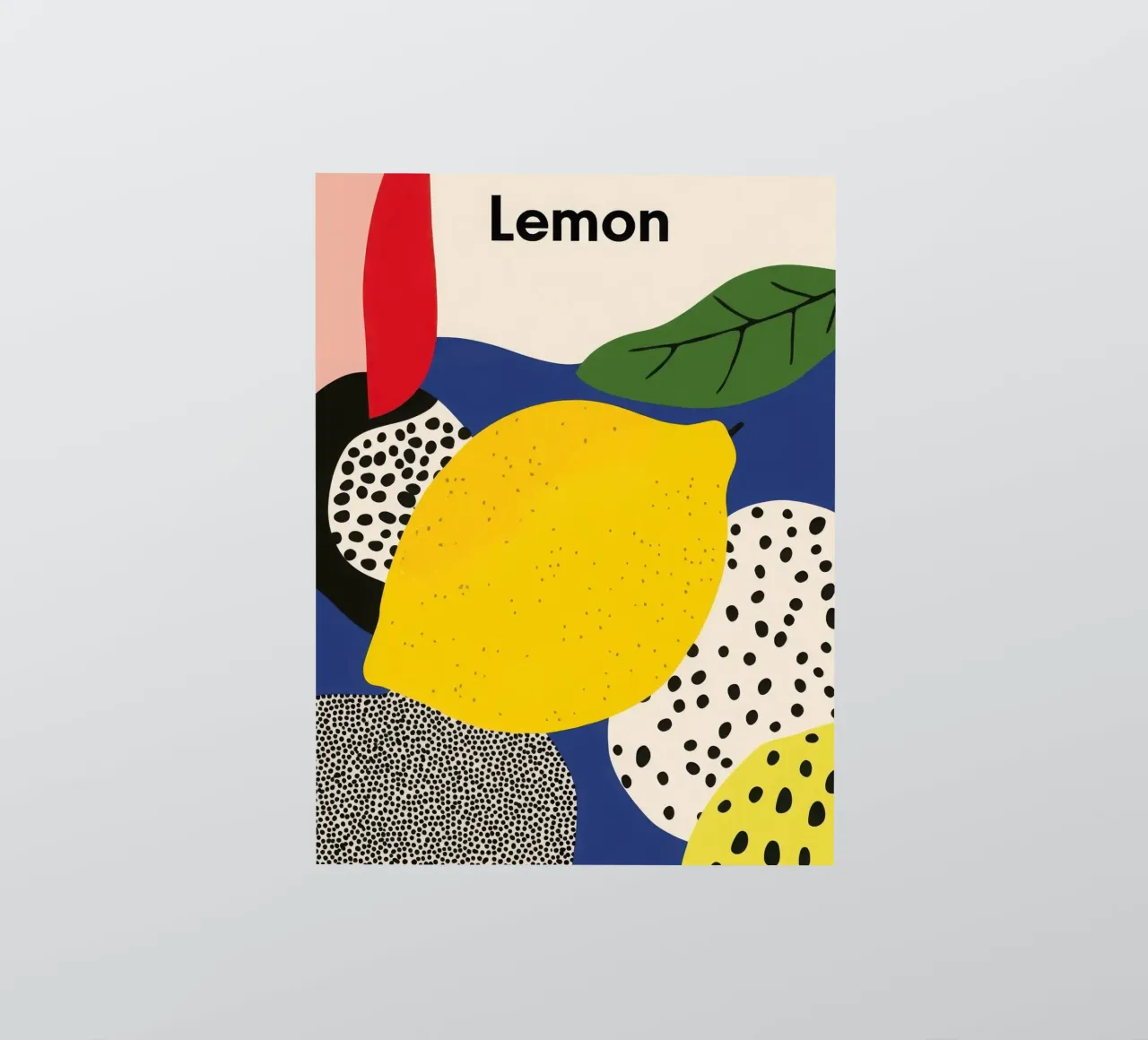 Zitrone Abstrait Sticker von Pop and Fruits - Affiches & posters