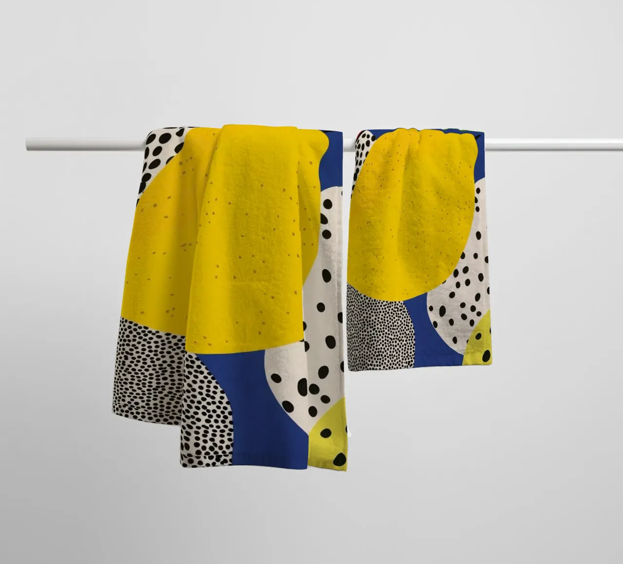 Citron Abstrait serviette de bain de Pop and Fruits - Affiches & posters