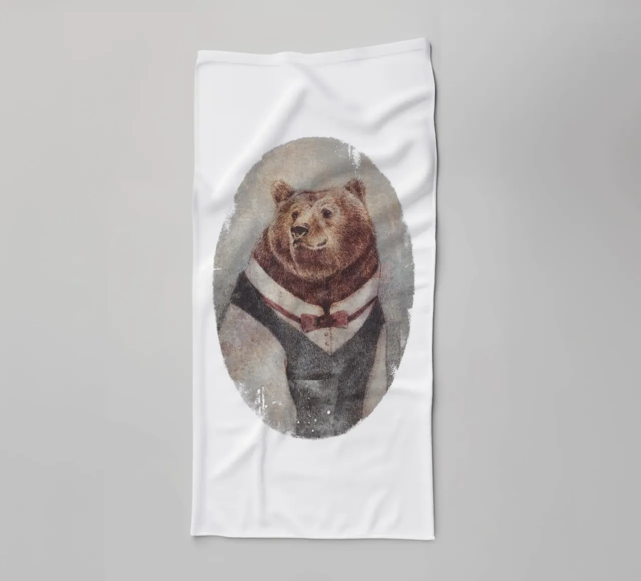 The Old Gentleman - Timeless Charm and Wisdom towel by mikekoubou
