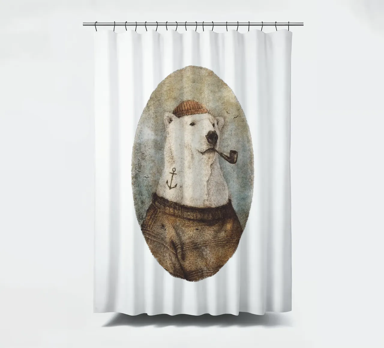 Onto the Shore - Journey to Tranquility shower curtain by mikekoubou
