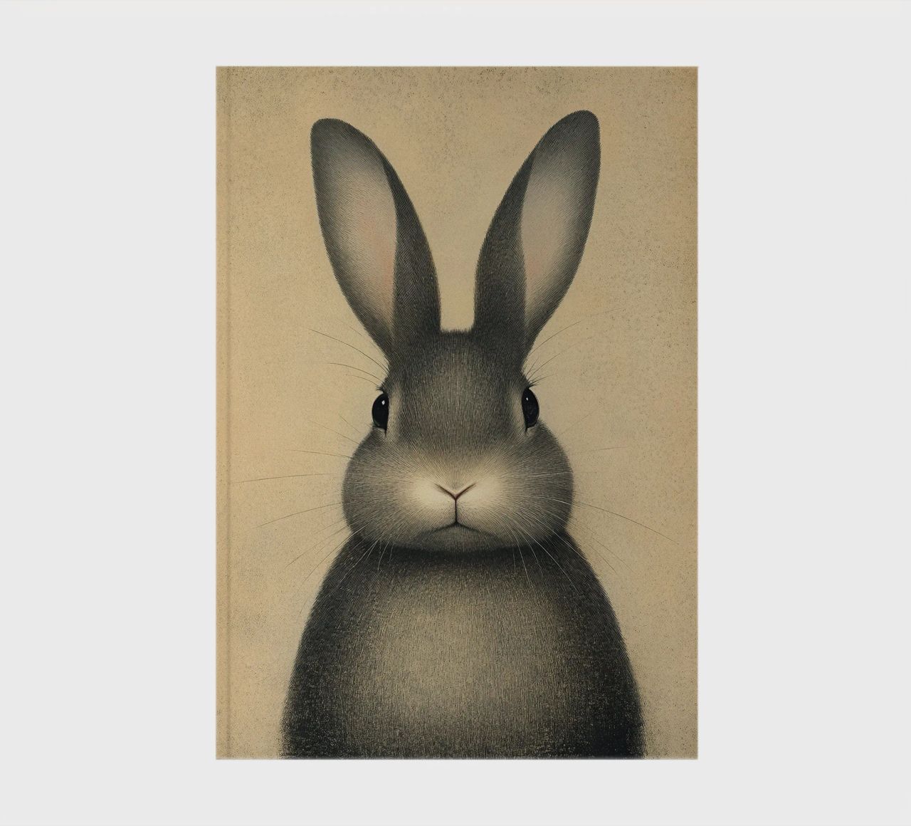 A rabbit that greets the morning notebook by Nikis Art Studio