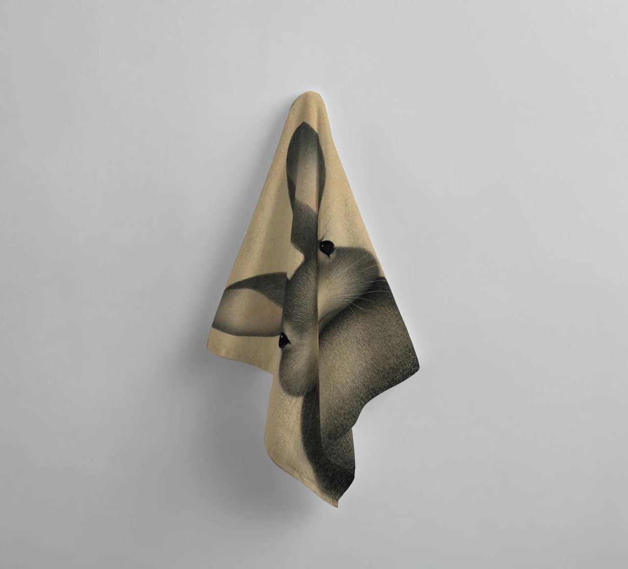 A rabbit that greets the morning towel by Nikis Art Studio