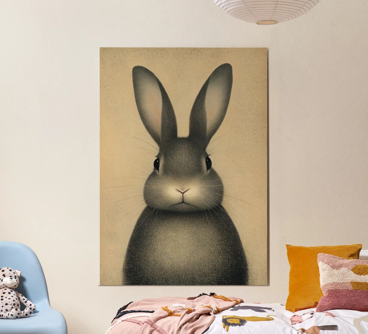 A rabbit that greets the morning poster by Nikis Art Studio