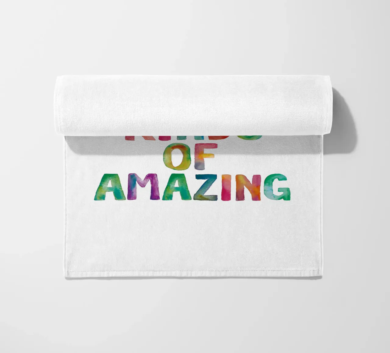 Sei tutti i tipi di incredibile design tipografico arcobaleno telo mare da THE MOTIVATED TYPE