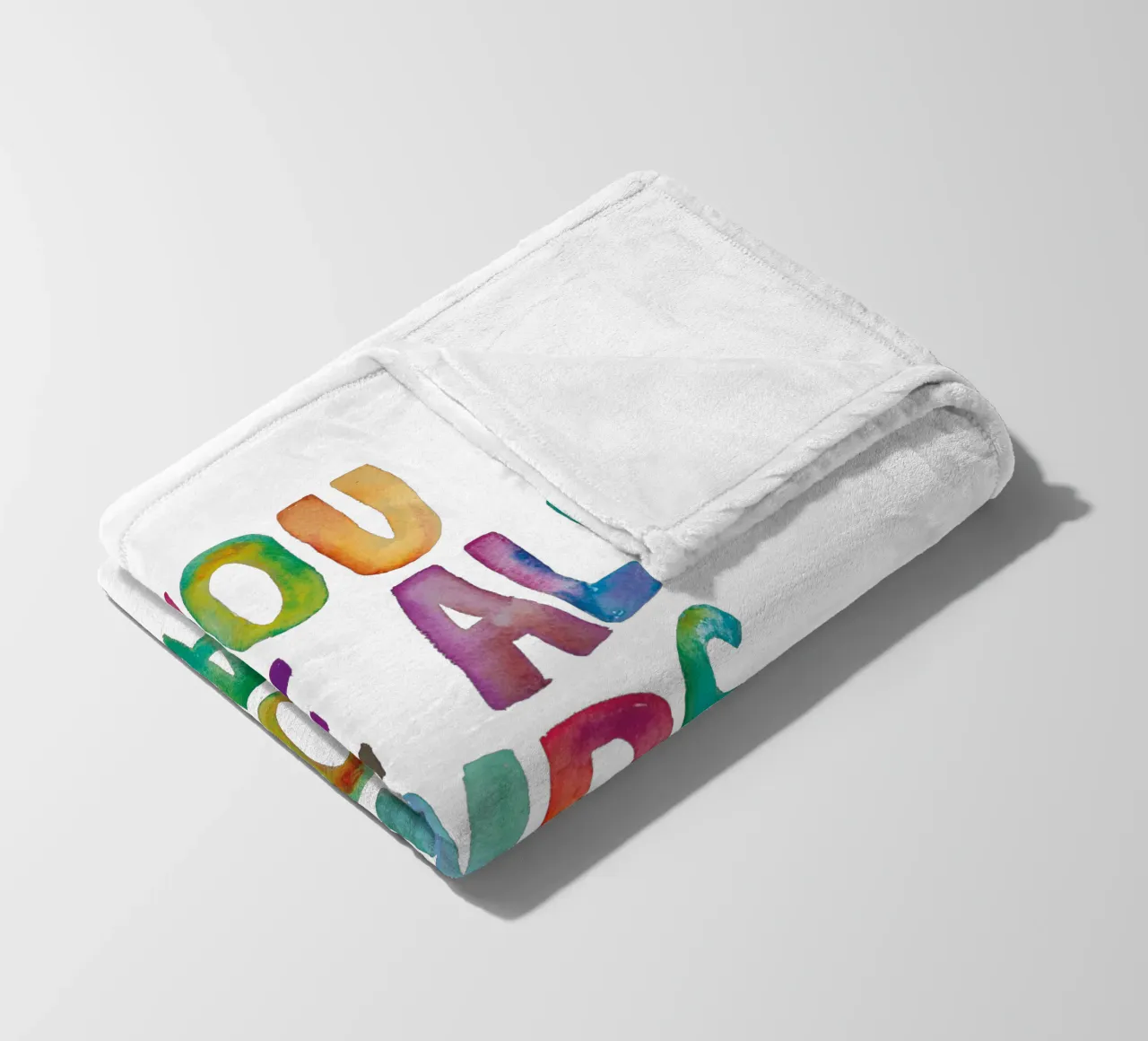Sei tutti i tipi di incredibile design tipografico arcobaleno coperta in pile da THE MOTIVATED TYPE
