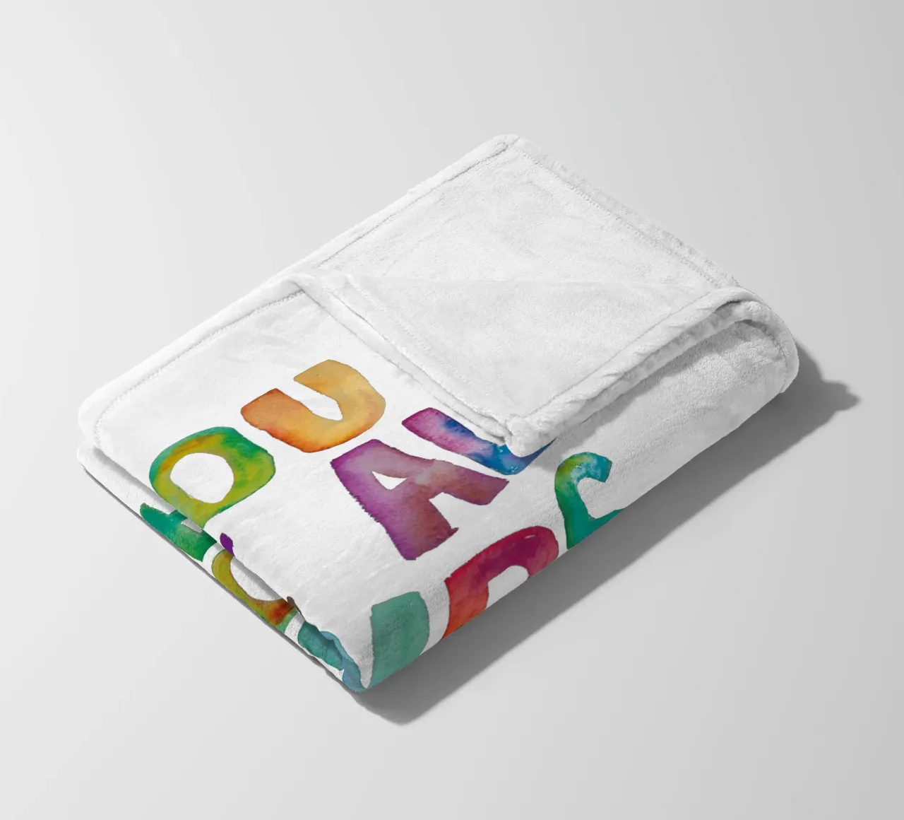 Sei tutti i tipi di incredibile design tipografico arcobaleno coperta in pile da THE MOTIVATED TYPE