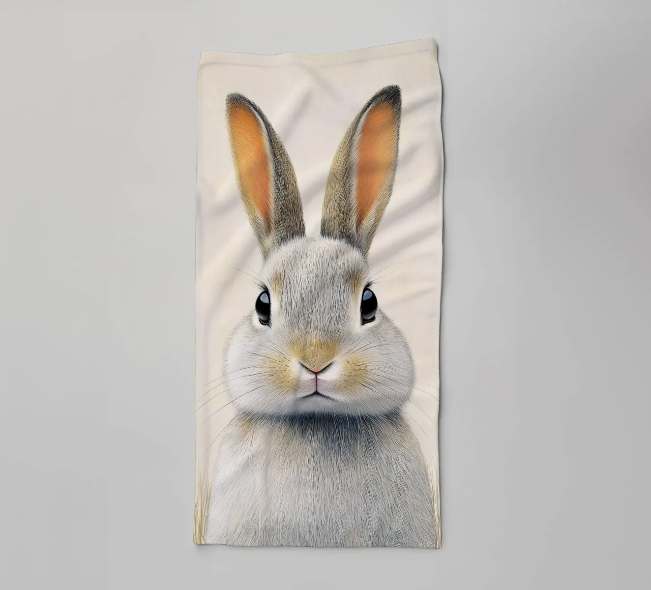 Rabbit: The leap of freedom towel by Nikis Art Studio