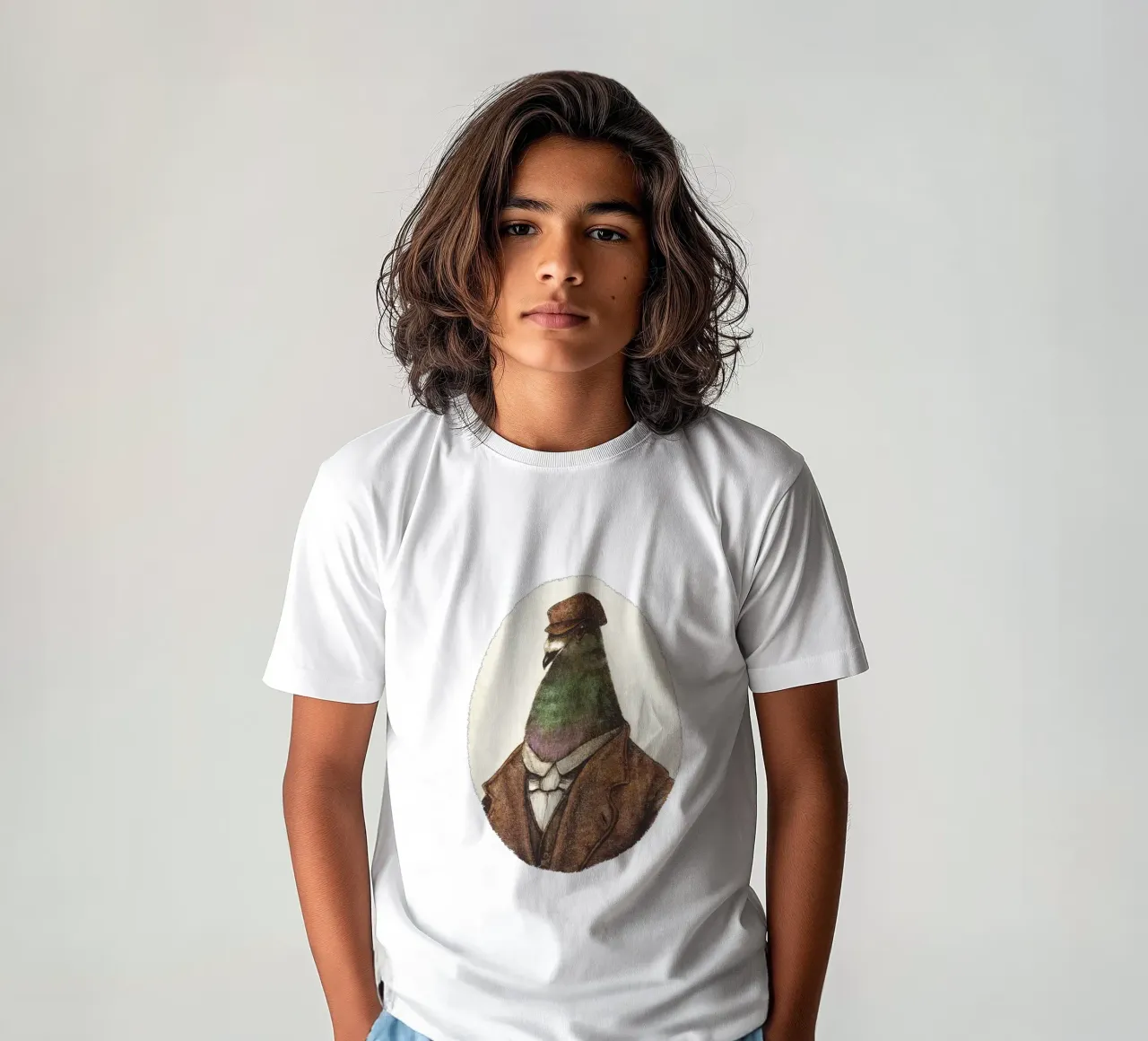 Il piccione di una volta - Nostalgia in volo t-shirt bambini da mikekoubou