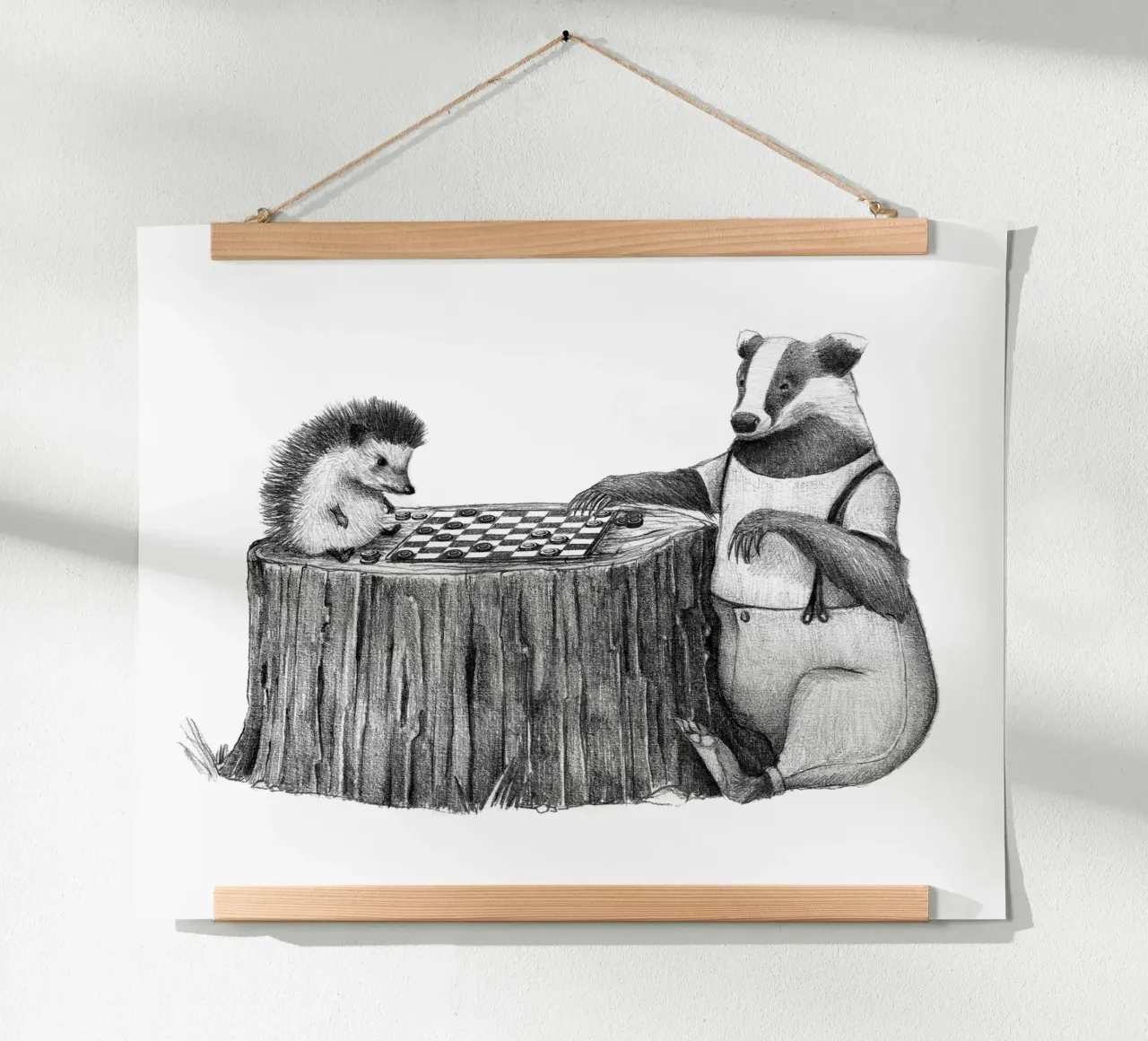 Tempo di gioco - Abbracciare la gioia del momento poster con telaio in legno da mikekoubou