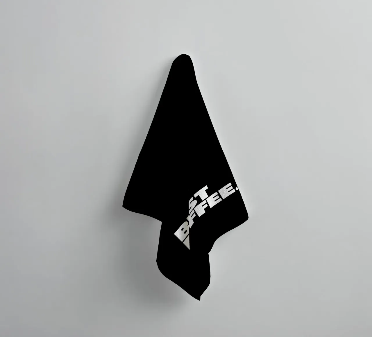 Ma prima il caffè Design tipografico in bianco e nero asciugamano da bagno da THE MOTIVATED TYPE