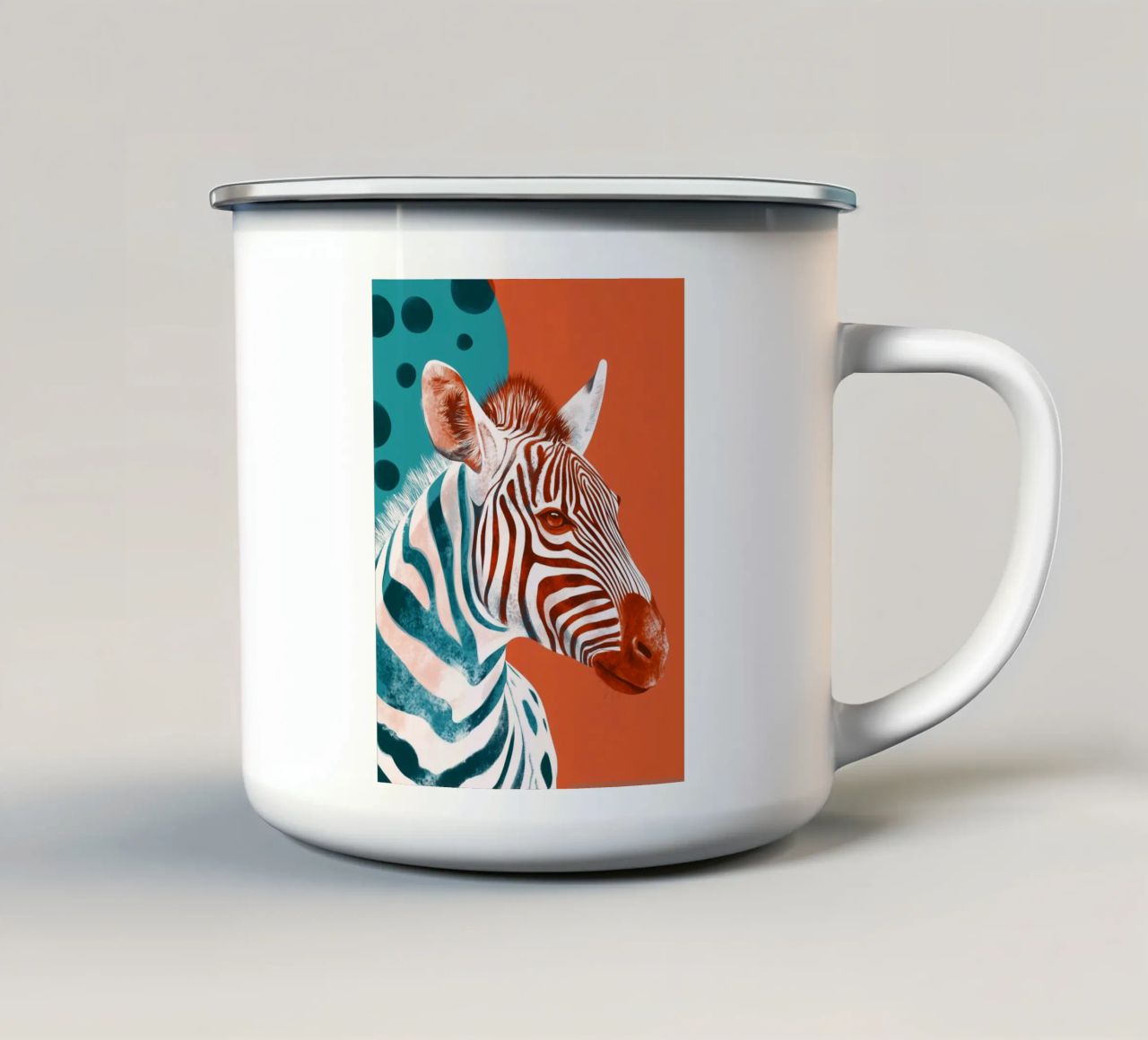Zebra tazza in smalto da Sabrina Ziegenhorn