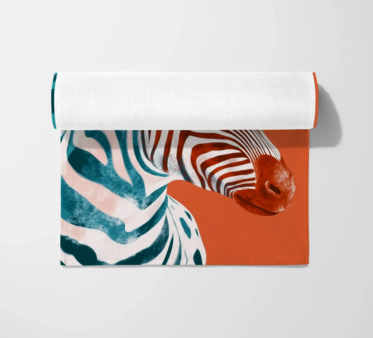 Zebra beach towel by Sabrina Ziegenhorn