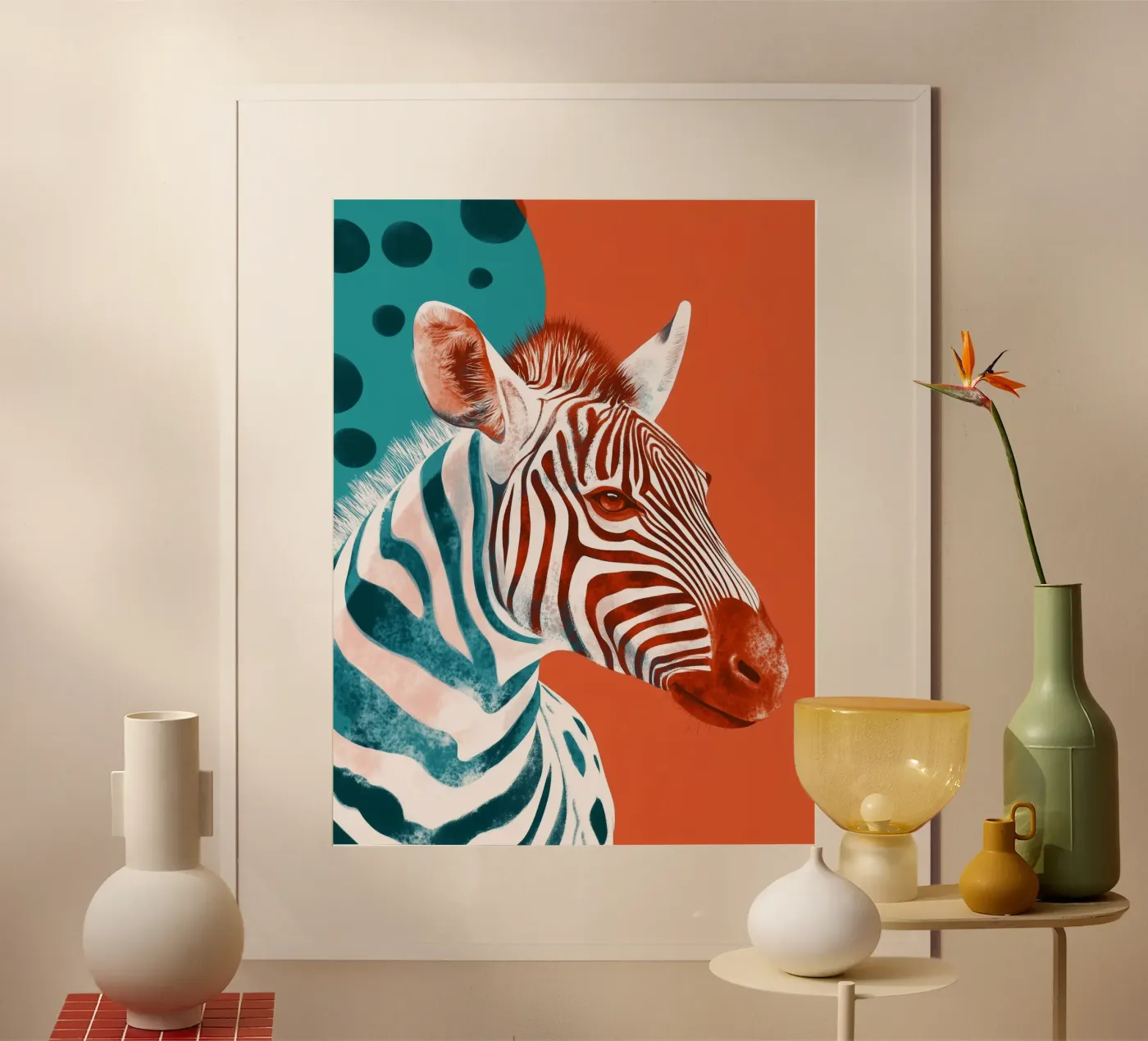 Zebra poster van Sabrina Ziegenhorn
