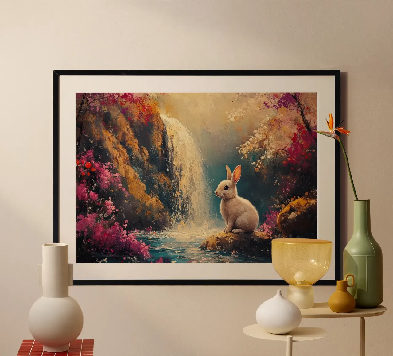 Rabbit poster by Nikis Art Studio