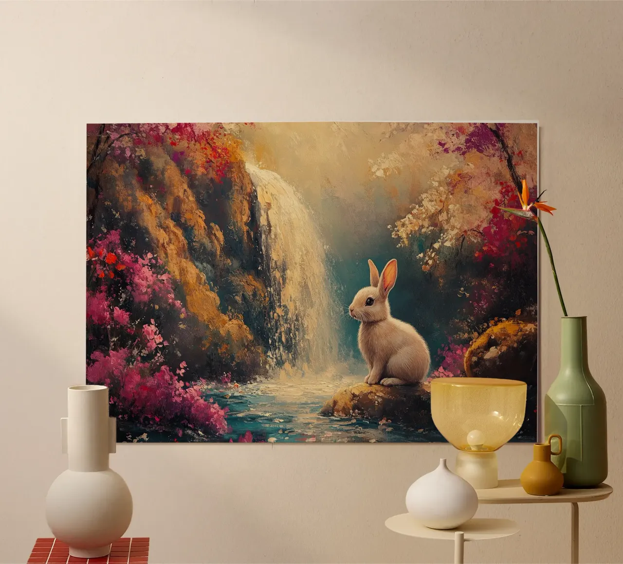 Rabbit poster by Nikis Art Studio