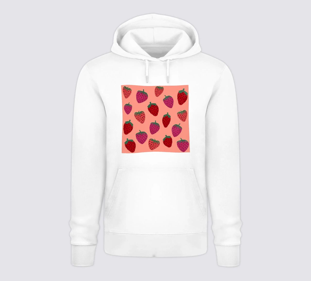 Strawberry Pattern felpa con cappuccio da Illustration Raissa Oltmanns