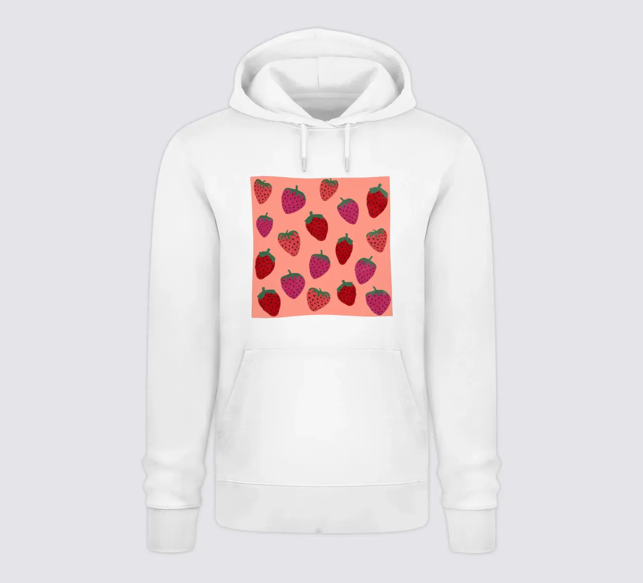 Strawberry Pattern felpa con cappuccio da Illustration Raissa Oltmanns