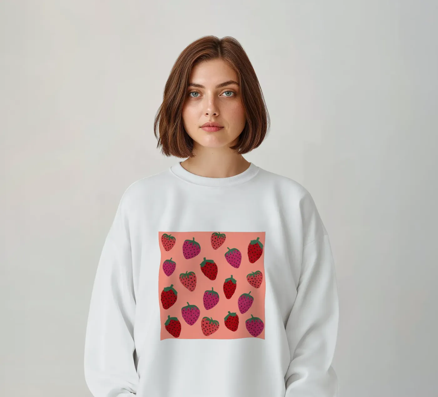 Strawberry Pattern felpa da Illustration Raissa Oltmanns