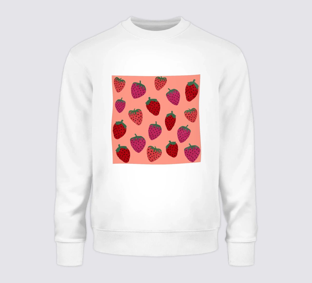 Strawberry Pattern sweatshirt by Illustration Raissa Oltmanns