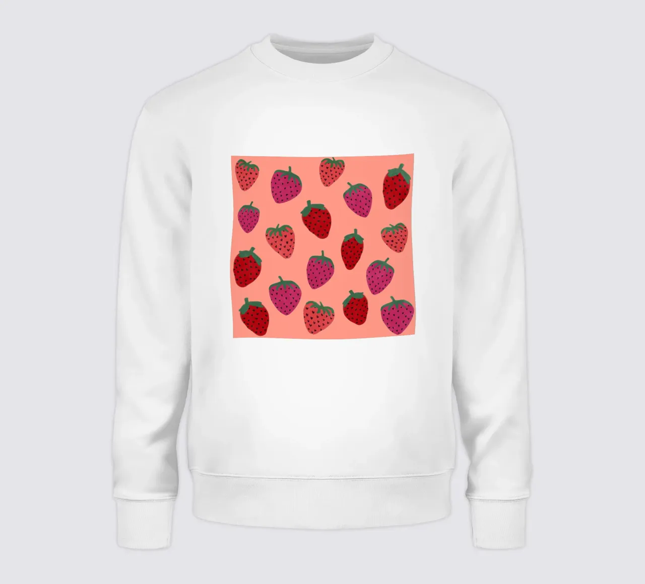Strawberry Pattern felpa da Illustration Raissa Oltmanns